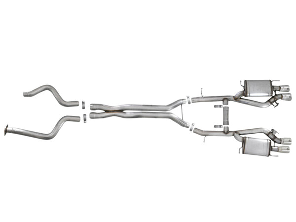 aFe MACHForce XP 3in 304 SS Cat-Back Dual Mode Exhaust w/ Polished Tips 16-17 Cadillac ATS-V V6-3.6L