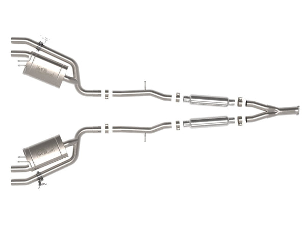 aFe 22-23 Kia Stinger L4-2.5L Turbo Gemini XV 3in to Dual 2-1/2in Cat-Back Exhaust System w/ Cut-Out