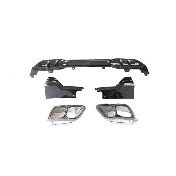 ABS Gloss Black Rear Diffuser with Exhaust Tips - BMW G05 X5 LCI