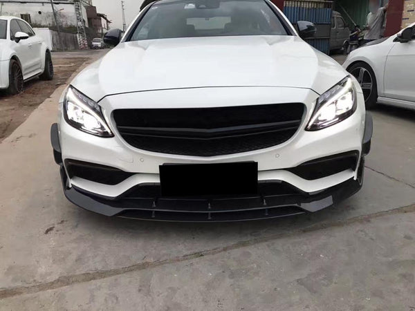 BRS Style Carbon Fiber Front Lip - Mercedes Benz W205 C63 AMG