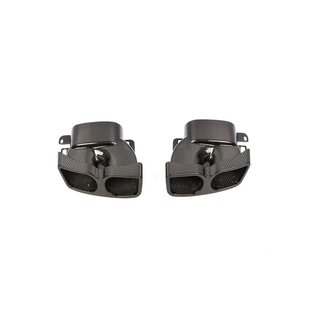 Tail Throat Quad Exhaust Tip, Pack Of 2 Stainless Steel Exhaust Tips, Quad Exhaust Tips, Stainless Steel Replacement For AMG W176 CLA45 C117 2013-2018 (Splitter - View #4