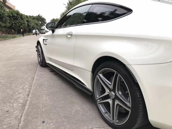 Carbon Fiber Side Skirts - Mercedes Benz W205 C-Class