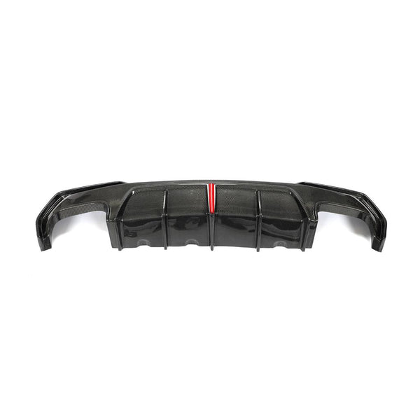 KB Style Carbon Fiber Rear Diffuser with Brake Light - BMW G22 4 Series