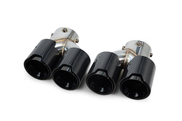 MP Style Carbon Fiber Quad Exhaust Tip Set - BMW G20 3 Series & G22/G23/G26 4 Series