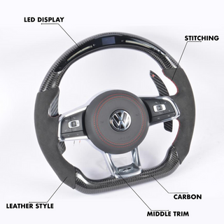 Volkswagen Golf MK7 / MK7.5 Style - Full Custom Steering Wheel