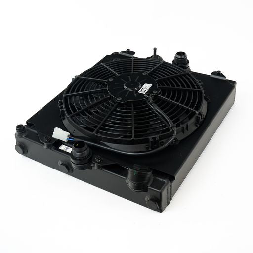 Universal / Civic / Evo High-Performance Half Radiator - Black Finish (CSF #2858XB)